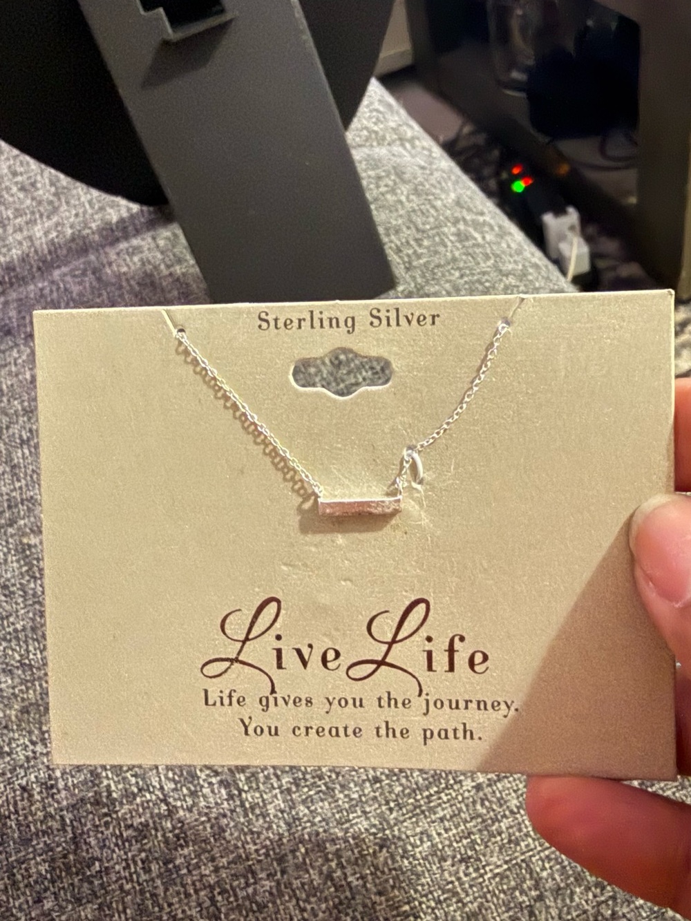 Target Sterling Silver Bar Necklace - Silver